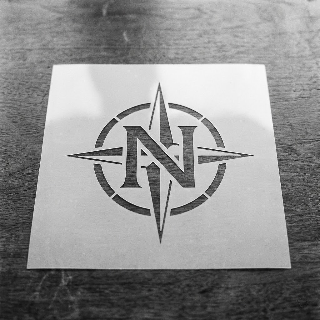 Laser cut custom stencil design
