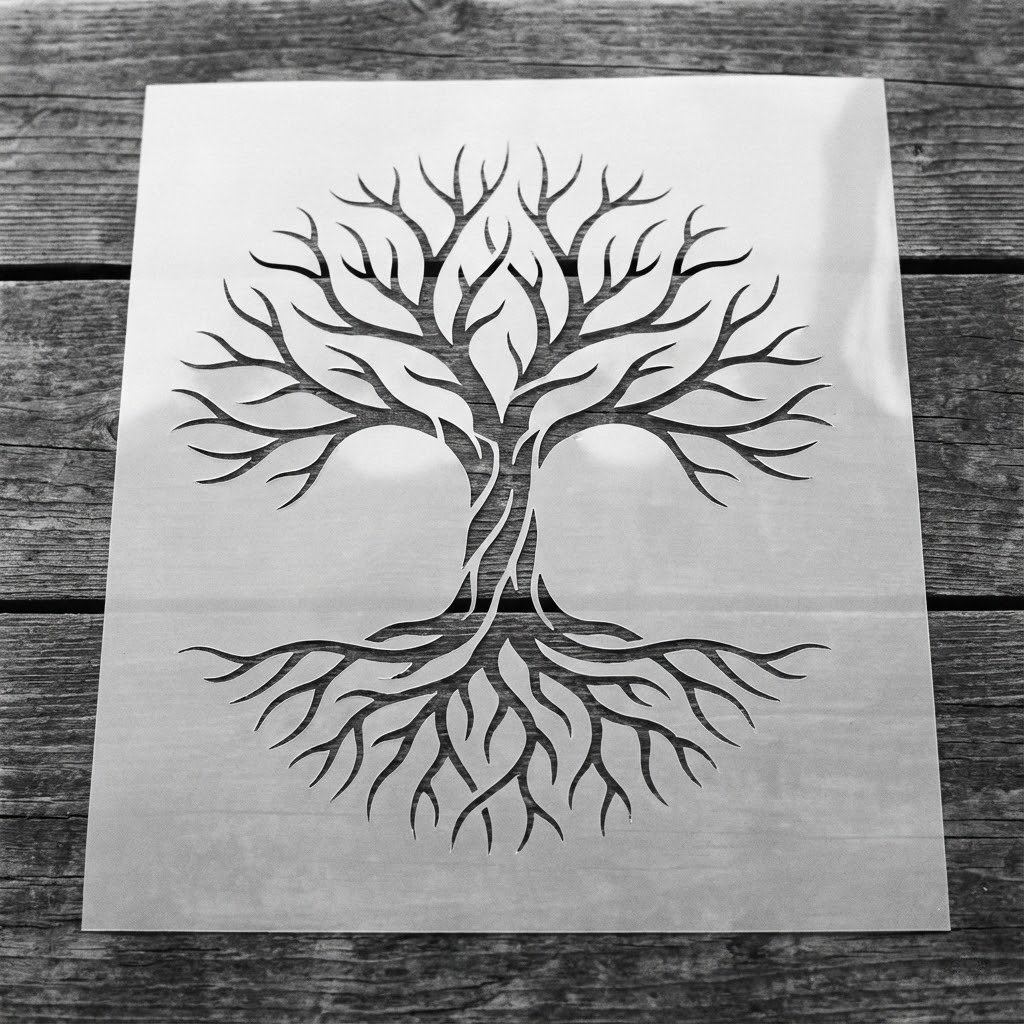 Laser cut custom stencil design